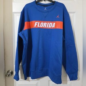 Men 3XL Jordan University OF Florida UF NCAA Blue Pull Over Sweater